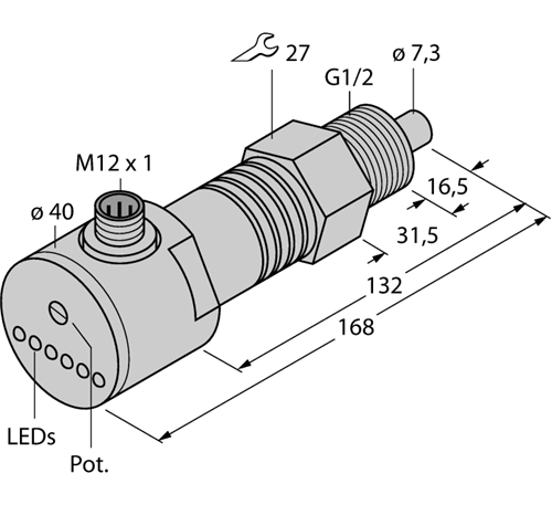 TURCK FCS-GL1/2A4-AP8X-H1141/D090 FLOW SENSOR