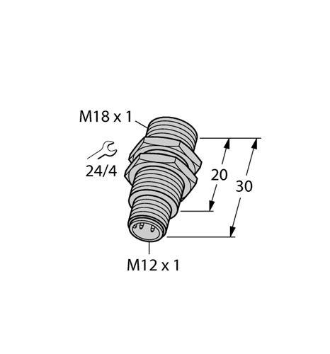 TURCK M18 PNP INDUCTIVE SENSOR (Bi5-G18KK-AP6-H11)