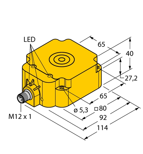 TURCK INDUCTIVE SENSOR NI75U-Q80-VP4X2-H1141