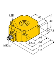 TURCK INDUCTIVE SENSOR NI75U-Q80-VP4X2-H1141