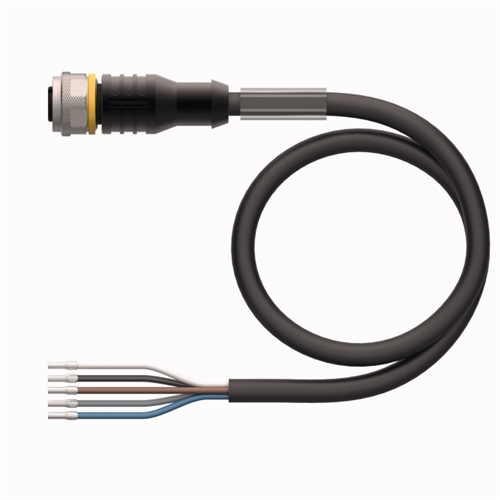 TURCK 5 POLE STRAIGHT M12 FEMALE QD CONNECTOR