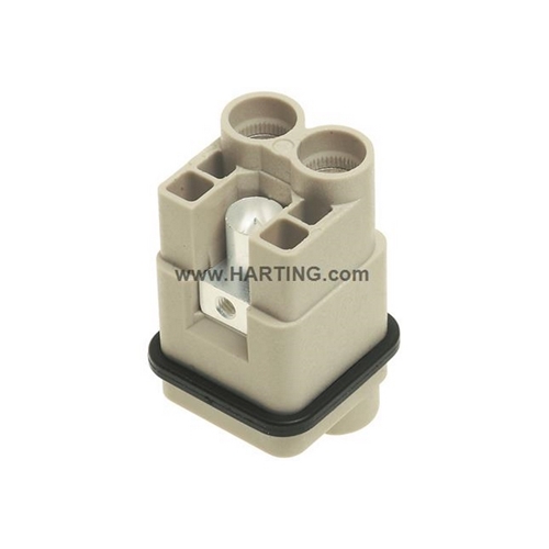 HARTING 2 PIN & EARTH FEMALE INSERT 3A