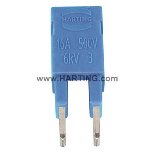 HARTING JUMPER 2 X 1 16A; BLUE