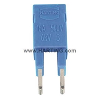 HARTING JUMPER 2 X 1 16A; BLUE