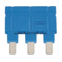 HARTING JUMPER 1 X 3 16A; BLUE