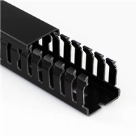 BETADUCT PVC BLACK OPEN SLOT  H: 50mm x W: 37.5mm