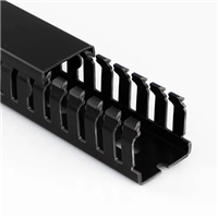 Betaduct Black Open Slot PVC Cable Trunking, H37.5
