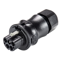 Wieland 5P Male Connector Black 250/400V 20A