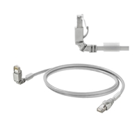 WEIDMULLER Patch cable, RJ45 IP 20, Angled 90deg,