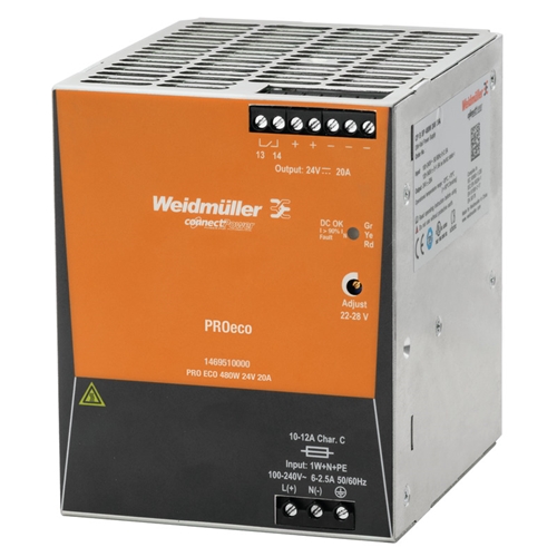 Weidmuller PRO ECO 480W 24V 20A Power supply, swit
