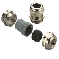 WEIDMULLER cable glands, Brass, nickel-plate