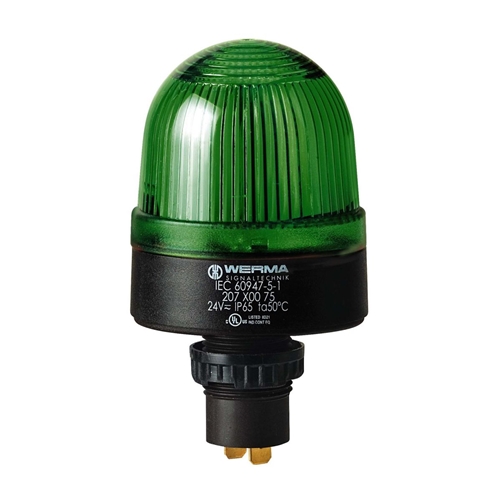 WERMA LED BEACON GREEN STEADY P/MOUNT 230V AC