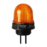 WERMA LED 24V DC YELLOW PERMAMENT BEACON WITH M20