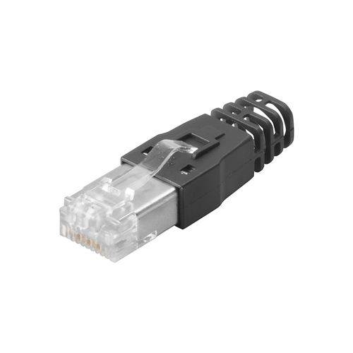 Weidmuller RJ45 crimp plug, with kink protection;