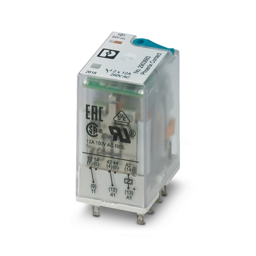 PHOENIX REL-IR2/LDP-24DC/2X21 PLUG-IN RELAY 2PDT