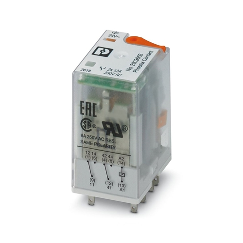 PHOENIX REL-IR2/LDP-24AC/2X21 PLUG-IN RELAY 2PDT