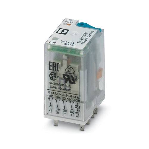 PHOENIX SINGLE RELAY - REL-IR4/LDP- 24DC/4X21AU