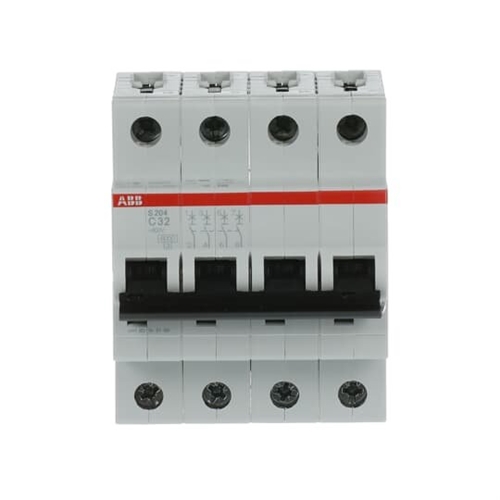 ABB S200 MCB 4 POLE TYPE C 6/10KA 32A