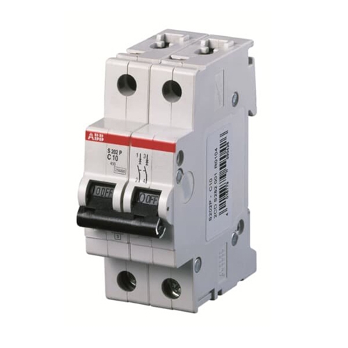 ABB S200 MCB 2 POLE TYPE K 25kA 3 AMP