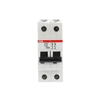 ABB S200 MCB 2 POLE TYPE K 25kA 6 AMP