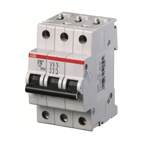 ABB S203PK1 S200 MCB 3 POLE TYPE K 25kA 1A