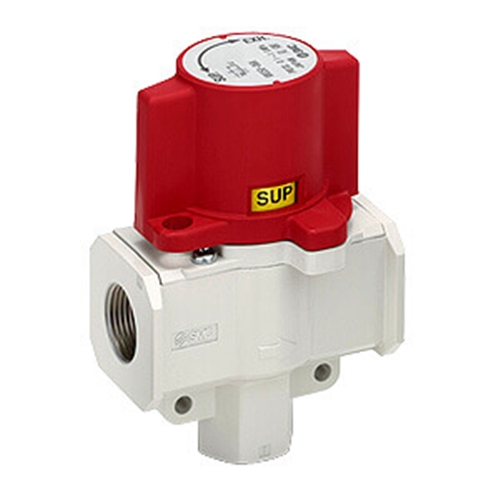 SMC 3 Port residual pressure relief valve