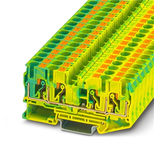 PHOENIX GROUND TERMINAL BLOCK, GREE/YELLOW