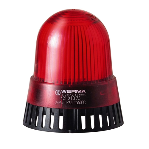 WERMA STATIC RED BEACON/SOUNDER 24V BASE MOUNTED