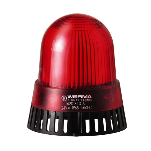 WERMA LED 8 TONE SIREN 24V RED