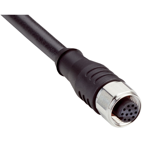 YF2A6B-200XXXXLEAX Female connector, M12, 12-pin,