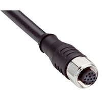 YF2A6B-200XXXXLEAX Female connector, M12, 12-pin,