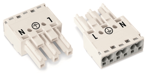 WAGO WHITE SOCKET 3 POLE (PK 100)