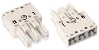 WAGO WHITE SOCKET 3 POLE (PK 100)