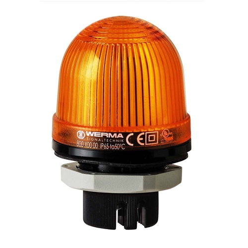 WERMA LED PERMANENT BEACON INSTALLATION 230VAC YEL