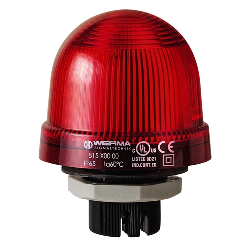 WERMA LED PERMANENT BEACON RED 24ACDC