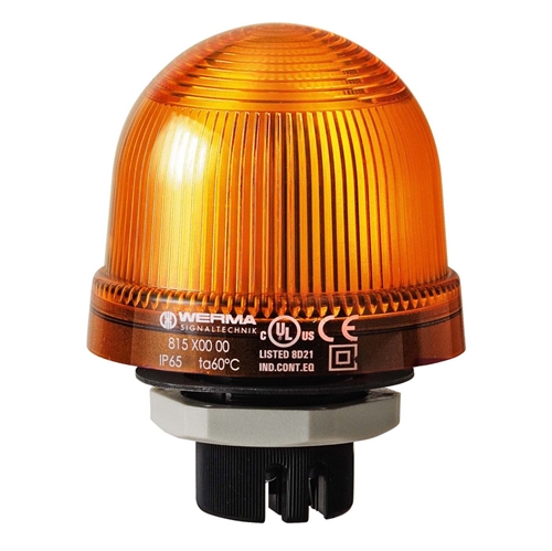 WERMA LED PERMANENT BEACON YELLOW 24ACDC