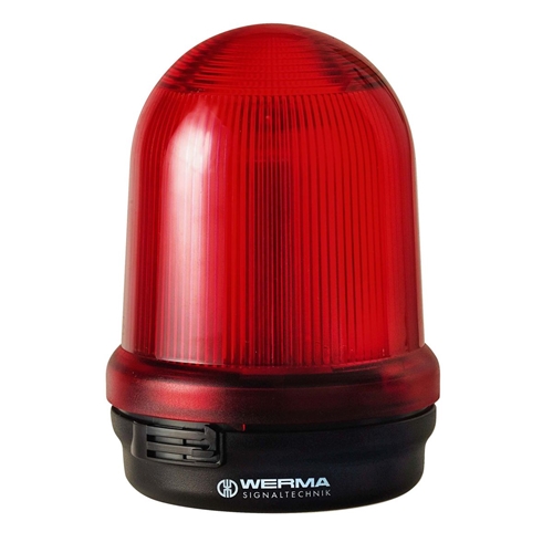 Werma Monitored Perm Beacon Red 24VDC