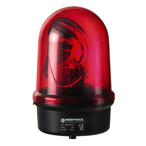 WERMA XENON ROTATING BEACON RED SURF MOUNT 230V AC