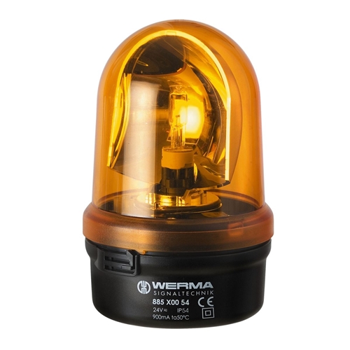 WERMA YELLOW ROTATING MIRROR BEACON 115/230ACDC