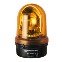 WERMA YELLOW ROTATING MIRROR BEACON 115/230ACDC