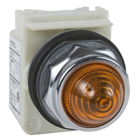 SCHNEIDER 30mm Amber Pilot Light 120V AC/DC