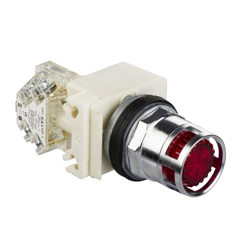 SCHNEIDER RED 30MM PUSHBUTTON ILLUM