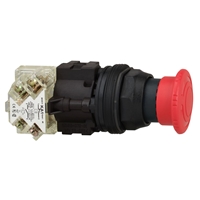 SCHNEIDER RED 30MM TWIST TO RELEASE E-STOP C/W 2NC