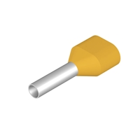 WEIDMULLER INSULATED 2X1MM YELLOW TWIN FERRULE