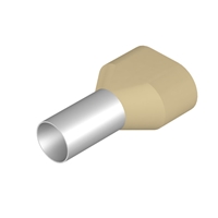 WEIDMULLER TWIN FERRULE 10MM IVORY