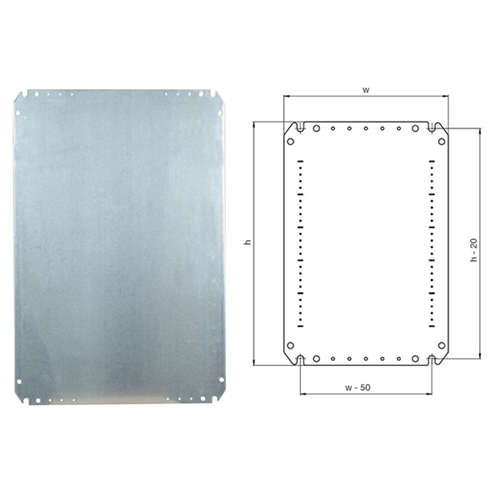 ELDON MOUNTING PLATE 400W X 500H