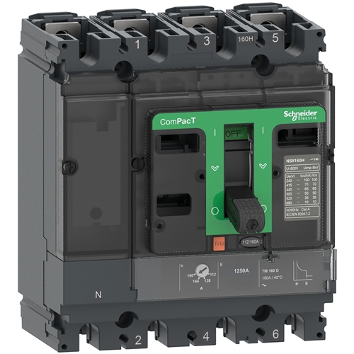 Schneider Electric NSX100R 4P4d 200kA TMD 100A