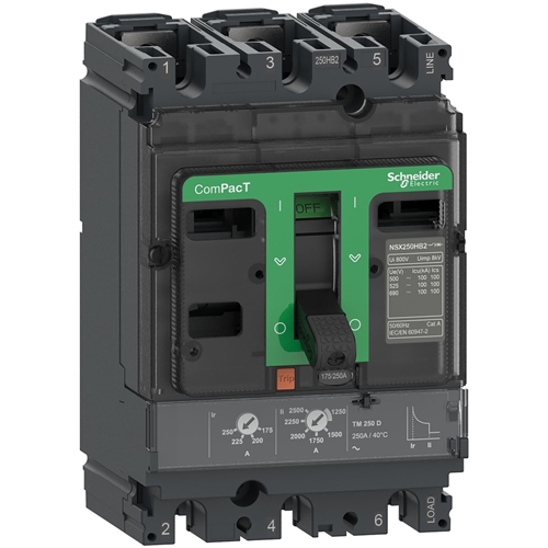 Schneider Electric NSX250R 3P 200kA TMD 200A