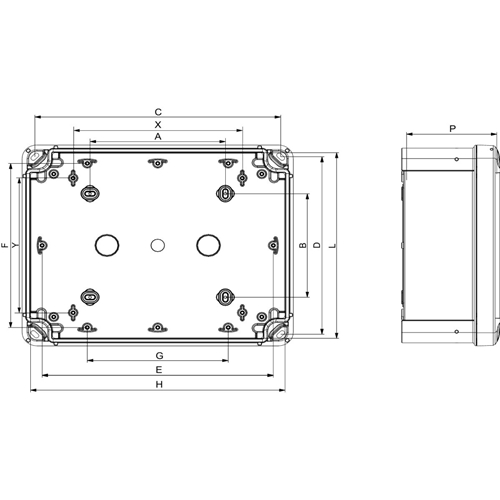 SCHNEIDER ABS Box 74x74x54MM