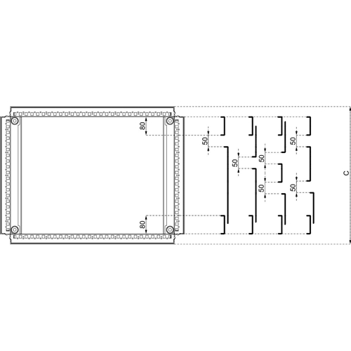 SCHNEIDER PLAIN CAB GLAND PLATE 800X800